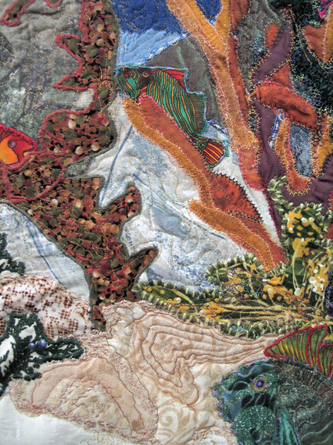 Detail Coral Aquarium quilt-jennifer Wheatley-Wolf